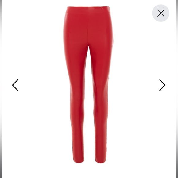 NWT Nissa Red Faux Leather Leggings size XS - Picture 4 of 10